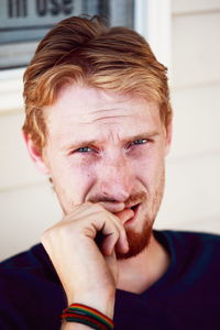 Close-up portrait of young man