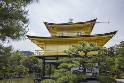 Low angle view of traditional building against sky