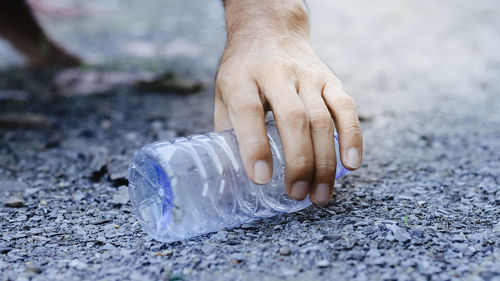 Low section of person wearing shoes