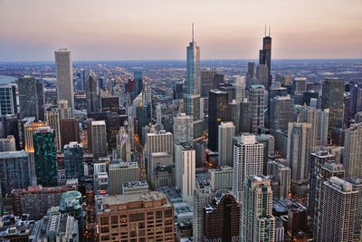 Aerial view of buildings in city