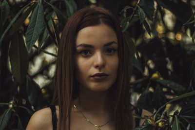 Close-up portrait of young woman