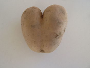 Close-up of heart shape against white background