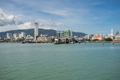 View of city at waterfront