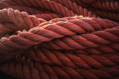 Full frame shot of red rope