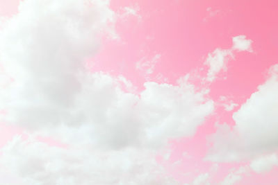 Low angle view of pink cloudy sky