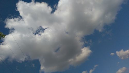 Low angle view of cloudy sky