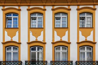 Low angle view of yellow building