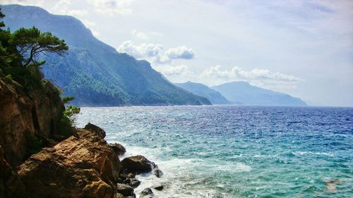 Scenic view of sea against sky