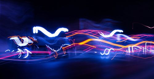 Light painting at night