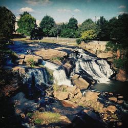 Rocks in river