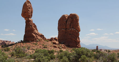 Rock formations against sky