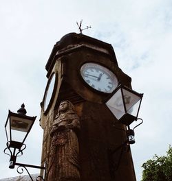 Low angle view of clock tower