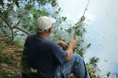 Man working in water