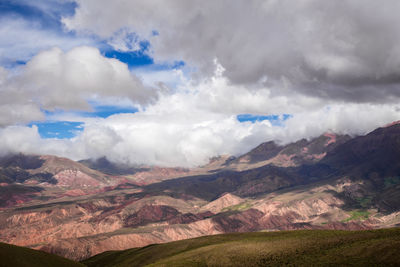 View of landscape against cloudy sky