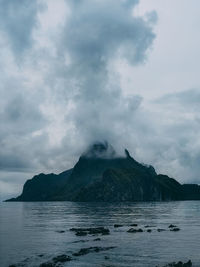 Foggy limestone hills