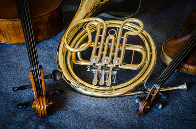 Close-up of musical instruments