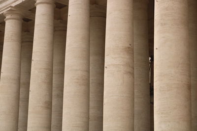 Low angle view of colonnade