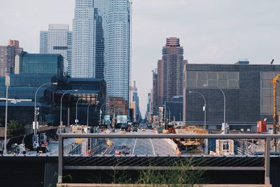 Modern cityscape against sky