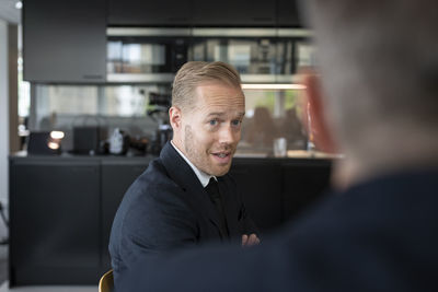 Businessman during business meeting