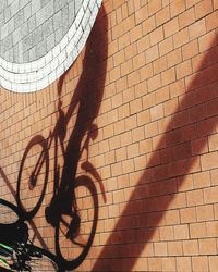 Shadow of bicycle on street