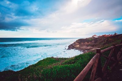 Scenic view of sea against sky