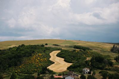 Scenic view of landscape against sky