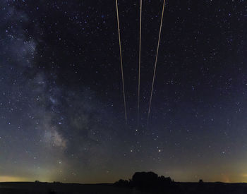 Low angle view of stars in sky