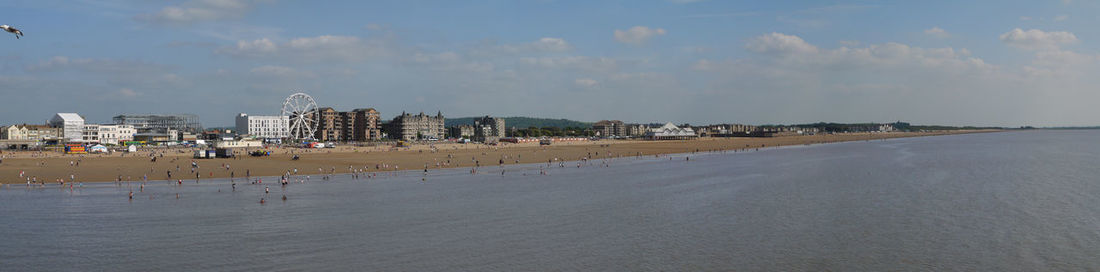 View of sea against cloudy sky