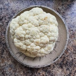 Close-up of cauliflower in bowl