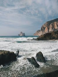 Scenic view of sea against sky