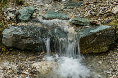 Scenic view of waterfall