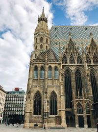 Low angle view of historical building against sky