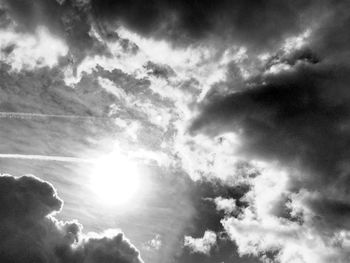 Low angle view of cloudy sky