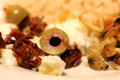 Close-up of served food