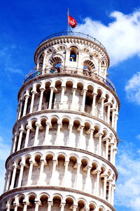 Low angle view of historical building against blue sky