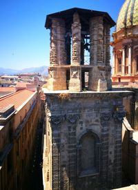 View of bell tower of church