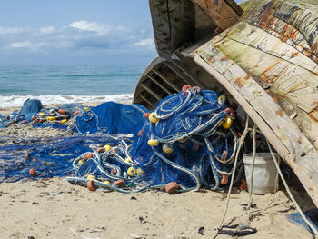 Fishing net on beach