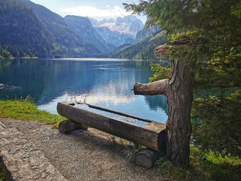 Scenic view of lake against mountains