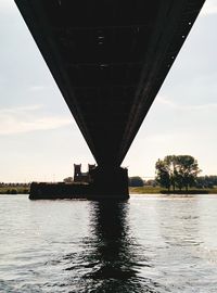 Low angle view of bridge over river