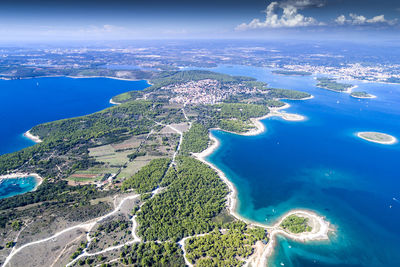 Aerial view of sea against sky