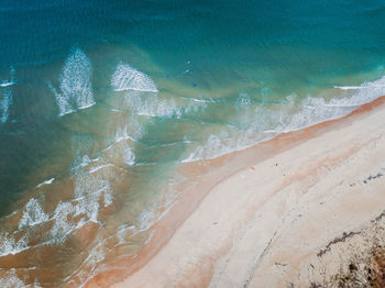 High angle view of beach