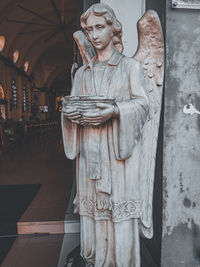 Statue of buddha in building