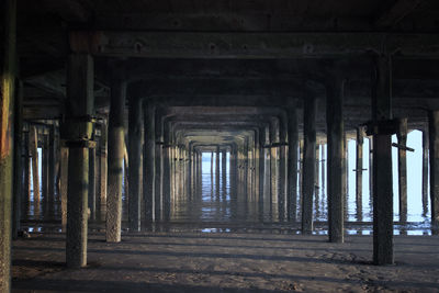 Empty corridor of pier