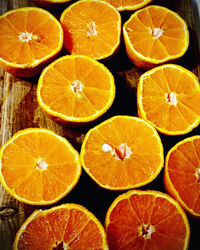 Full frame shot of orange slices