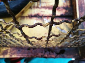Close-up of rusty chain