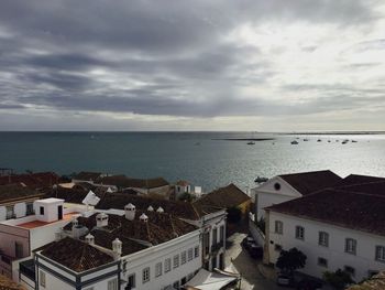 View of sea against cloudy sky
