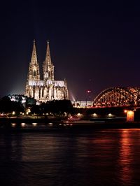 Illuminated city at night