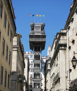 Low angle view of buildings in city