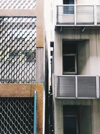 Building seen through window