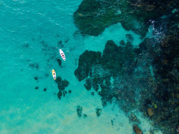 High angle view of sea